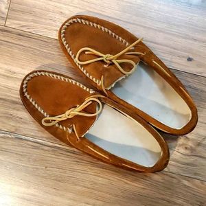 Minnetonka | Leather Rubber Bottom Slippers USA